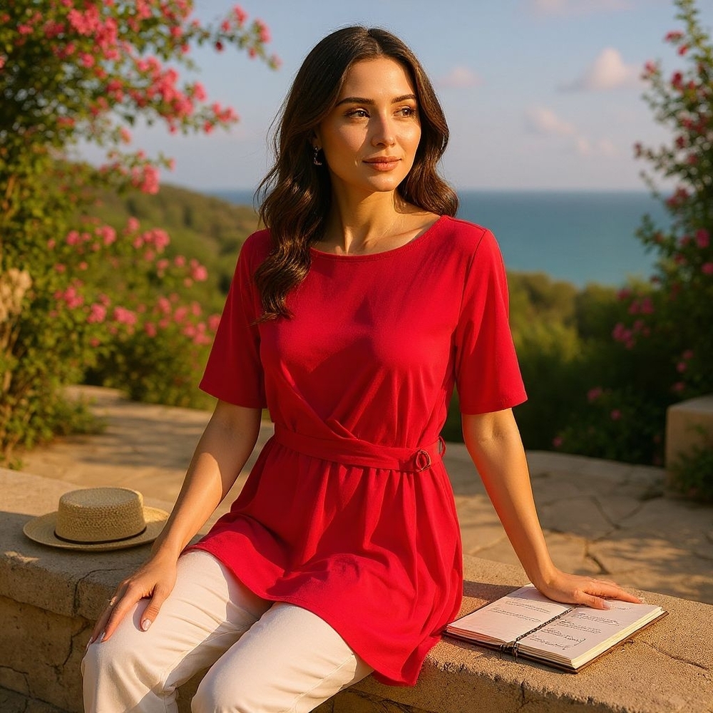 IMAN Red Women's Top